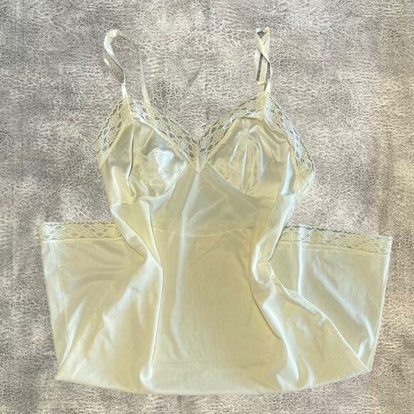 Vintage Vanity Fair White Slip Dress - Picture 1 of 6